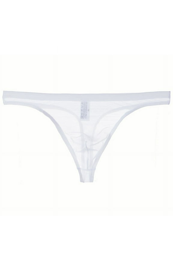 Men's Thongs Transparent Super Thin Underpants Lingerie Breathable Briefs Mesh Underwear Hot Gift for Boyfriend