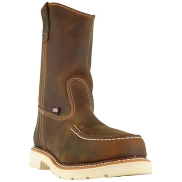 Men's Thorogood 11" Steel Toe Moc Toe Wellington Work Boot (U.S.A.) 804-3311, Brown