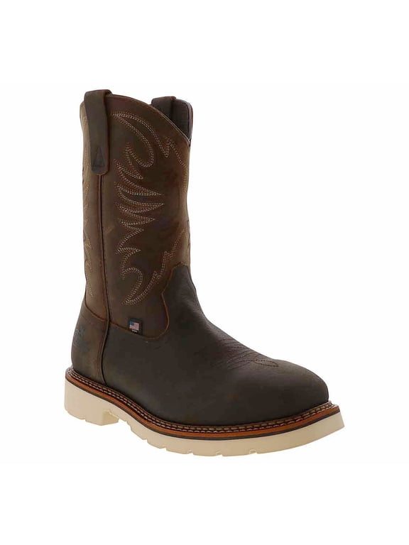 Men's Thorogood 11" Steel Toe Western Wellington Work Boot (U.S.A.) 804-4331, Brown