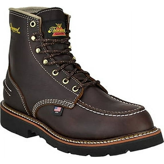 Men's Thorogood 6" Flyway Waterproof Work Boot (U.S.A.) 814-4140, Dark Brown,Brown,Briar