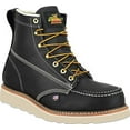 thumbnail image 1 of Men's Thorogood 6" Steel Toe Wedge Sole Boot (U.S.A.) 804-6201-GWP702 with Leather Lace, Black, 1 of 3