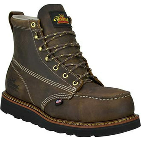 Men's Thorogood 6" Steel Toe Wedge Sole Moc Toe Work Boot (U.S.A.) 804-4135-GWP505