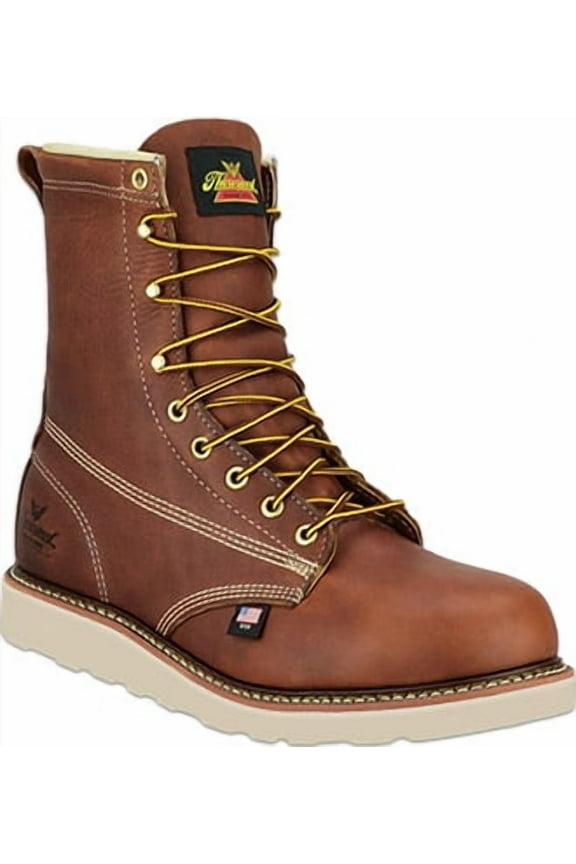 American Heritage 8” Leather Steel Toe Men's Work Boots 804-4364 Brown