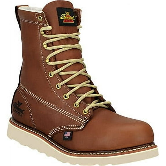 Men's Thorogood 8" Steel Toe Boots (U.S.A.) 804-4364-GWP502 with Free Gift Lace