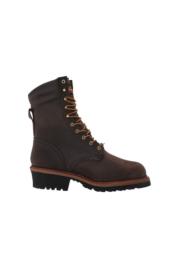 Men's Thorogood 9" Steel Toe WP Logger Work Boot (U.S.A.) 804-3555, Brown