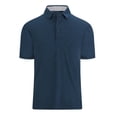 thumbnail image 1 of Men's Three-Button Henley Neck Short Sleeve T-Shirts Casual Shirts Breathable V Neck Tee Summer Basic Tops Navy,M, 1 of 6