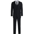 thumbnail image 1 of Men's Three Piece Premium Modern Fit Two Button Suit Black Pinstripe, 1 of 6