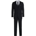 thumbnail image 1 of Men's Three Piece Premium Modern Fit Two Button Suit Black Pinstripe, 1 of 6