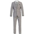 thumbnail image 1 of Men's Three Piece Premium Modern Fit Two Button Suit Light Gray, 1 of 6