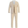 thumbnail image 1 of Men's Three Piece Premium Modern Fit Two Button Suit Light Tan three Piece, 1 of 5