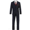 thumbnail image 1 of Men's Three Piece Premium Modern Fit Two Button Suit Navy Blue, 1 of 7