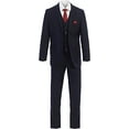 thumbnail image 1 of Men's Three Piece Premium Modern Fit Two Button Suit Wool Navy 100%, 1 of 7
