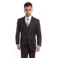 thumbnail image 1 of Men's Three Piece Vested Modern Fit Two Button Suit, 1 of 1