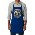 thumbnail image 1 of Men's Three Stooges Moonshine Adjustable Grilling Apron with Two Pockets, Royal Blue, 1 of 2