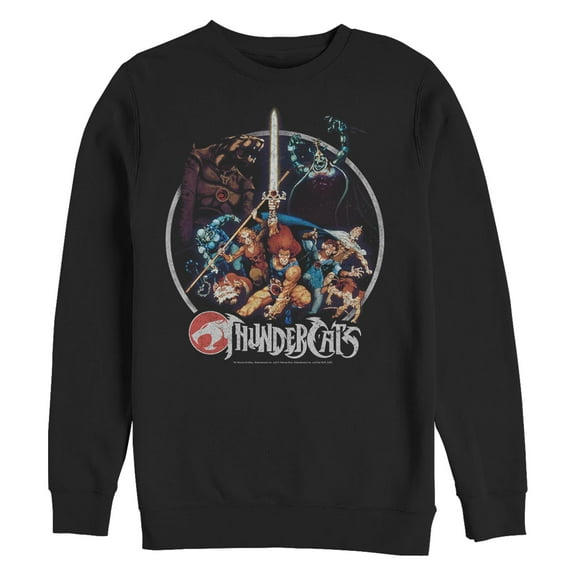 Men's Thundercats Vintage Character Collage Circle Sweatshirt