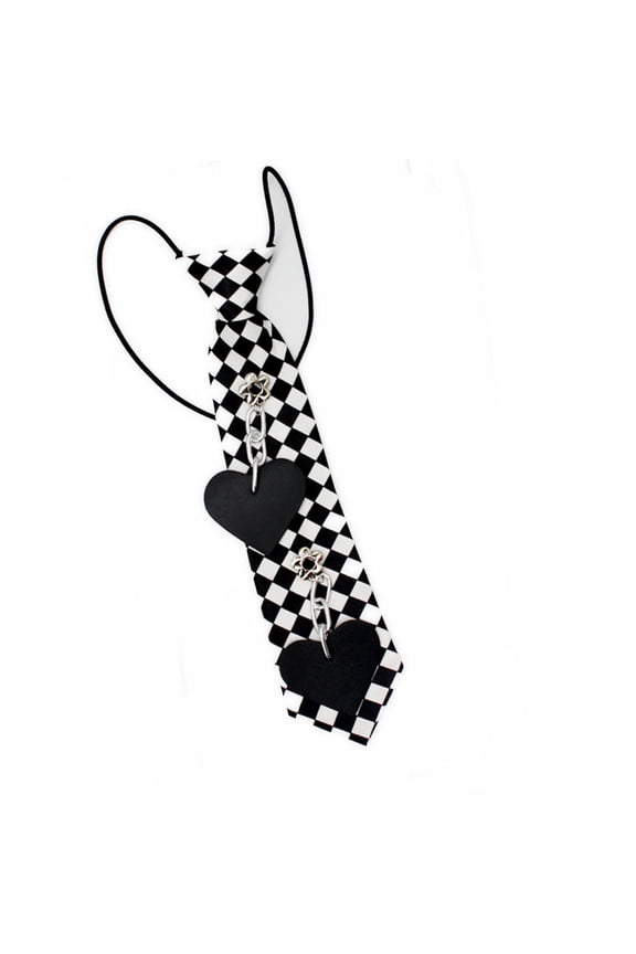 Men's Tie Chess Pattern Women's Necktie Tie Gothic Lolita Tie Punk Tie Clown Tie JSK Necktie for ClubParty