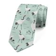 thumbnail image 1 of Men's Tie, Cranes and Exotic Trees, 3.7", Blue White, by Ambesonne, 1 of 3