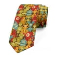 thumbnail image 1 of Men's Tie, Fantasy Alien Robots Print, 3.7", Multicolor, by Ambesonne, 1 of 4