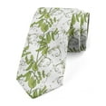 thumbnail image 1 of Men's Tie, Pea Plant Leaves Drawing, 3.7", Pale Olive Green and White, by Ambesonne, 1 of 4