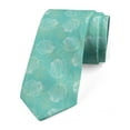 thumbnail image 1 of Men's Tie, Seashells Tropic Palms, 3.7", Turquoise and White, by Ambesonne, 1 of 4