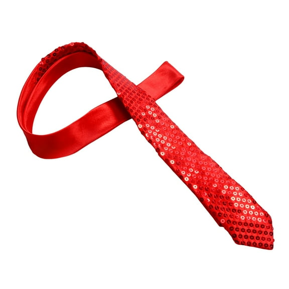 Men's Tie Sets Ties for Men Slim Fit Bread Ties Computer Cord Rubber Zip Reusable Sequined Men's And Women's Sequined Tie Formal Wedding Evening Party Performance Stage