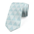 thumbnail image 1 of Men's Tie, Triangles from Polka Dots, 3.7", Pale Blue White, by Ambesonne, 1 of 4