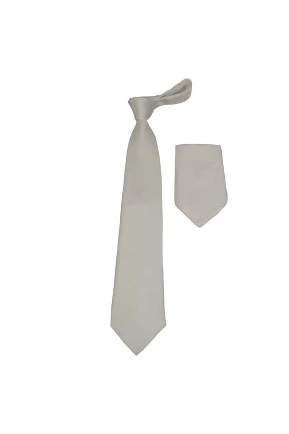 Men's Tie and Hankie Set by J.Valintin Collection #Pro3 Solid White