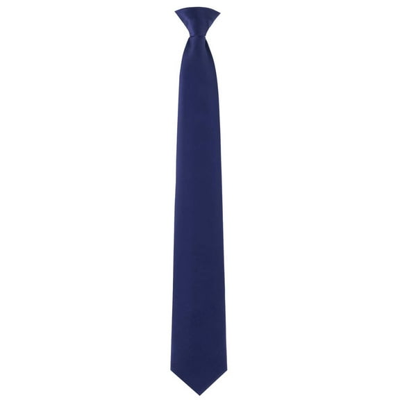 Men's Ties, Clip-on Ties Solid Neck Strap Tie, for Wedding, Graduation School Uniforms, Blue