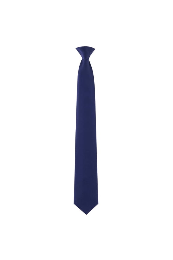 Men's Ties, Clip-on Ties Solid Neck Strap Tie, for Wedding, Graduation School Uniforms, Blue