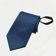 thumbnail image 1 of Men's Ties Fashion Business 8cm Dress Shirt,Solid Casual Slim Plain Polyester Lazy Zipper Tie,Stylish Formal Shirt for Business Wear Christmas Bargains, 1 of 3