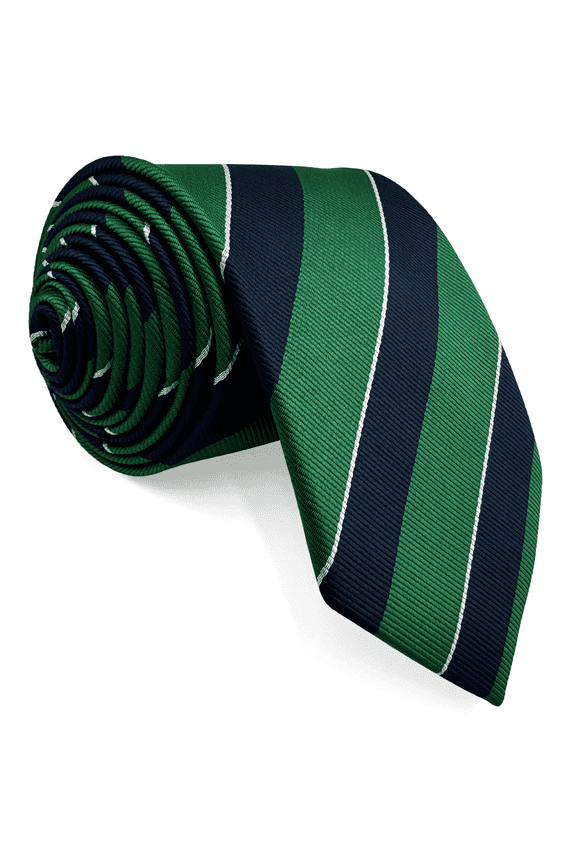 Men's Ties Necktie Green Blue Stripe Classic Size 57.5"
