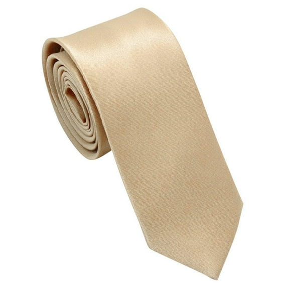 Men's Ties Solid Color 1.97" Necktie Plain Business Wedding Ties For Men (Gold M)
