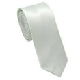 thumbnail image 1 of Men's Ties Solid Color 1.97" Necktie Plain Business Wedding Ties For Men (White M), 1 of 2