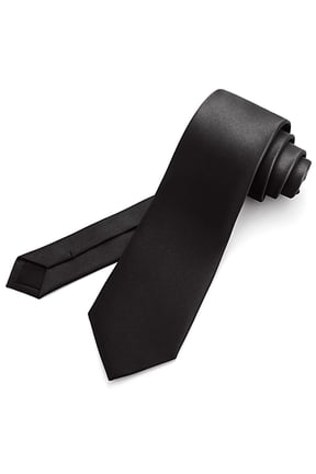 Men's Ties Solid Pure Color 3.15" (8CM) Necktie Black Ties For Men Black Medium