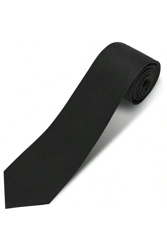 Men's Ties Solid Pure Color 3.15 8CM Necktie Plain Formal Busin Wedding Black Ties For Men