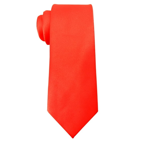 Men's Ties Solid Pure Color Plain Formal Black Ties For Men, Black, Medium