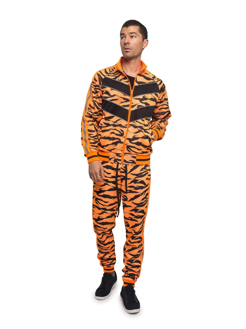 G-Style USA Warm Men's Big & Tall Jogger Tiger Stripe Track Suits