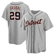 Men's Tigers Tarik Skubal#29 Jersey Baseball Team Fan Jerseys Classic Player T-shirt Game Sports Short Sleeved Tops Embroidered Button-down Shirt