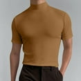 thumbnail image 1 of Men's Tight Fit Short Sleeve T-Shirt, Moisture Wicking Solid Color Tee, Casual Muscle Fit Top for Summer Workout and Daily Wear, 1 of 9