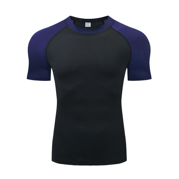 Men's Tight Fit Workout T-Shirt Performance Athletic Shirt Wicking Gym Running Fitness Training Top Men's Oversized Tshirts Workout T-Shirt