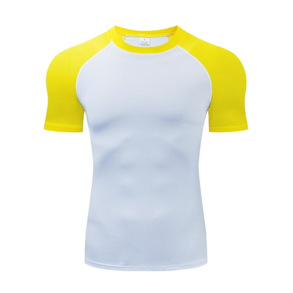 Men's Tight Fit Workout T-Shirt Performance Athletic Top for Training Running Sports Wicking Lightweight Short Sleeve Tee Men's Loose Fit Casual Fashion Shirt