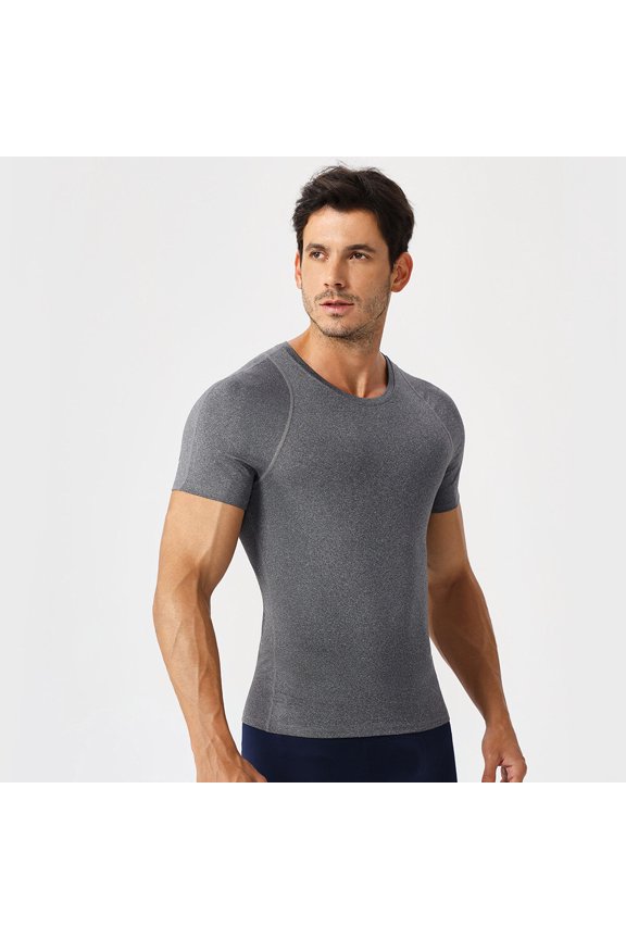 Men's Tight Running T-Shirt Fitness Training Quick Dry Breathable Sports Tops