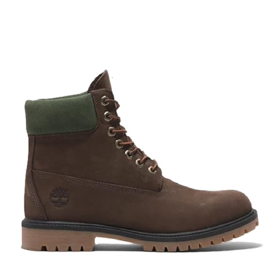 Men's Timberland Heritage 6 IN Lace Waterproof Dark Brown Nubuck (TB0A41MW W07) - 11.5