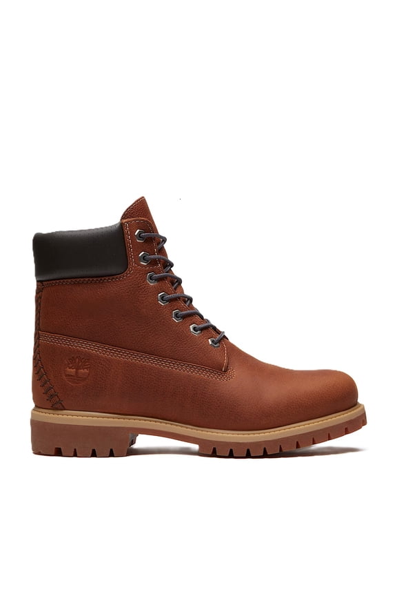 Men's Timberland Prem. 6 In Lace Boot Rust Full Grain W DK Gray (TB0A6G1R AAD) - 9