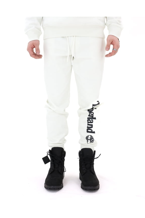 Men's Timberland Vintage White Linear Logo Sweatpants - XS