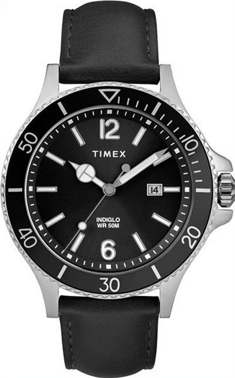 Men s Timex Harborside 20mm Leather Band Watch TW2R64400 Walmart