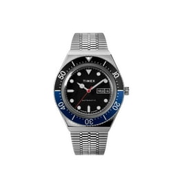 Timex Men's Q Reissue 38mm Diver Analog Watch, Stainless