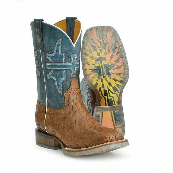Men's Tin Haul Bolt Boots Lightning Bolt Lug Sole Handcrafted Brown