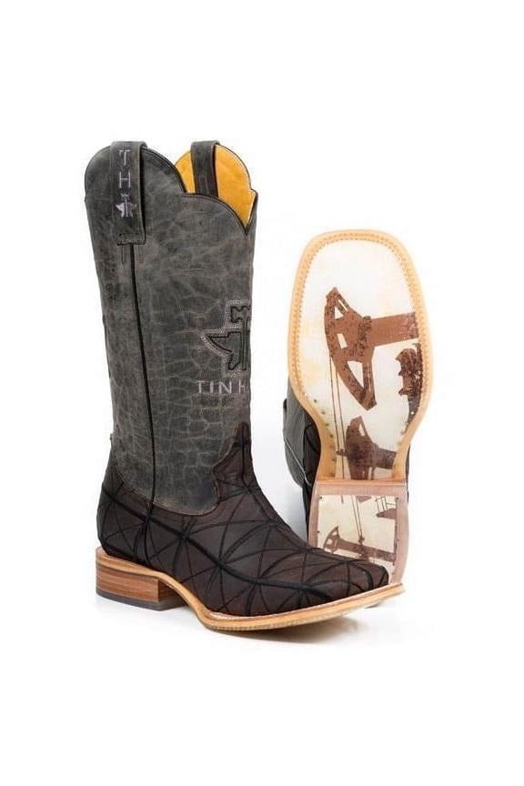 Men's Tin Haul Derrick Boots With Pumpin Sole Handcrafted Brown