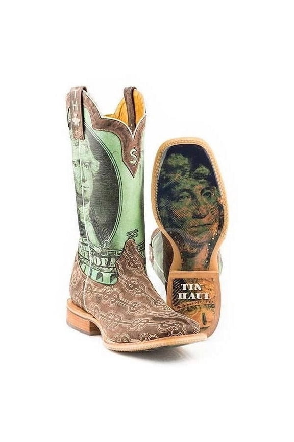 Men's Tin Haul Deuce Boots With Take The Money And Run Sole Handcrafted Brown